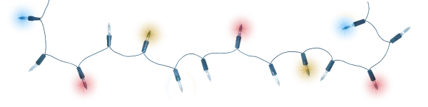 Colorful Holiday String Lights PNG Transparent