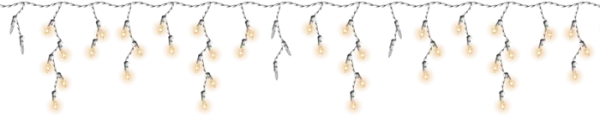 Warm Orange String Lights PNG