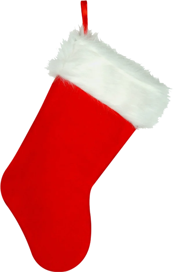 Red Christmas Stocking PNG Transparent Background