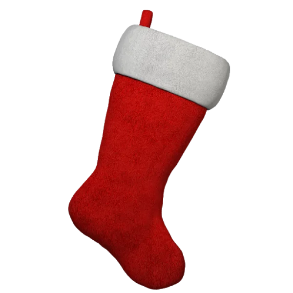 Red Christmas Stocking PNG Transparent Background