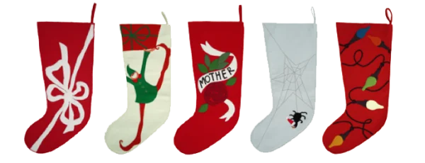 Assorted Holiday and Themed Stockings PNG Transparent Background