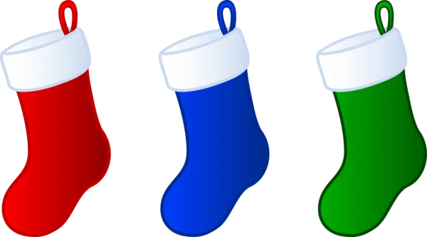 Colorful Christmas Stockings PNG Transparent