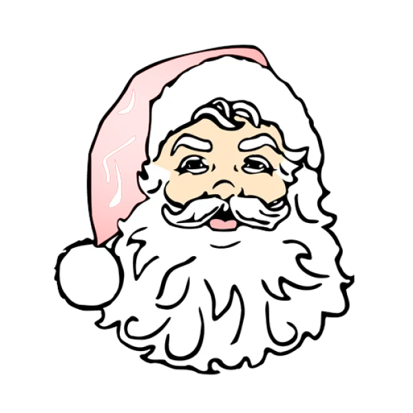 Cartoon Santa Claus Head PNG