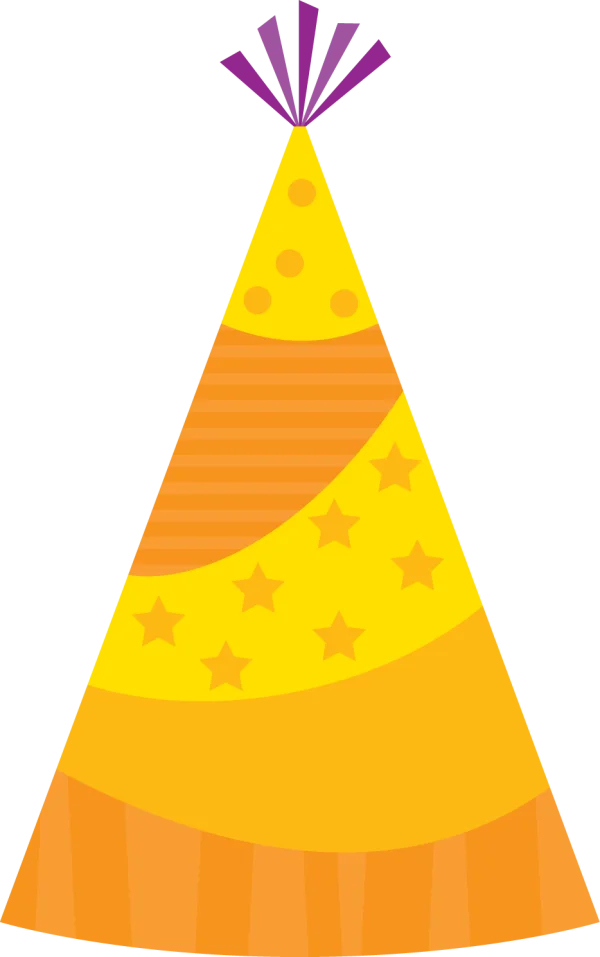 Colorful Party Hat PNG Transparent Background