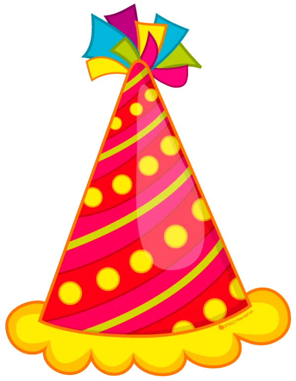 Colorful Party Hat PNG Transparent Background