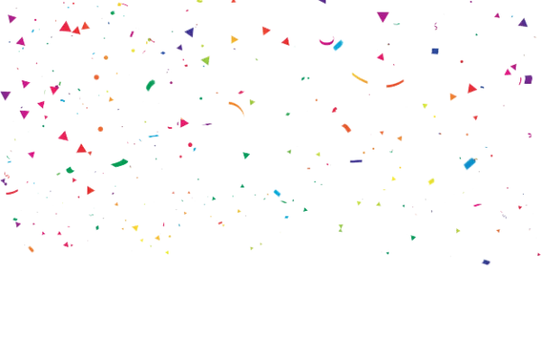 Colorful Confetti Falling PNG Transparent Background