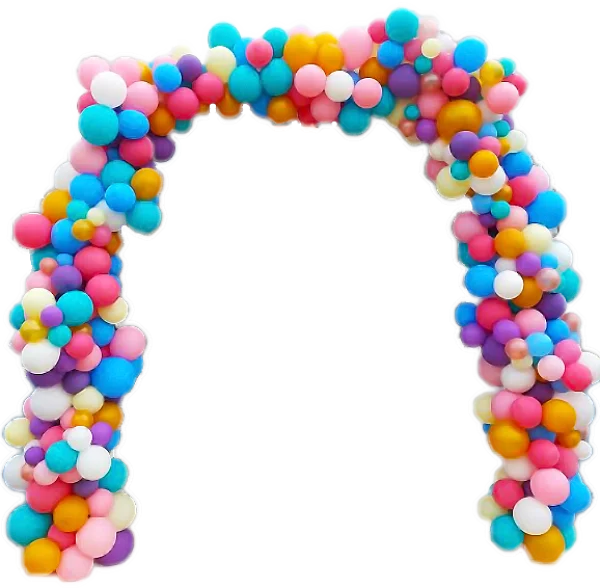 Colorful Balloon Arch PNG Transparent Background