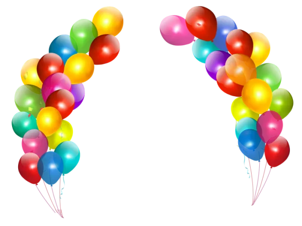 Colorful Balloon Arch PNG Transparent