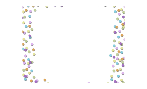 Pastel Confetti Border PNG Transparent Background
