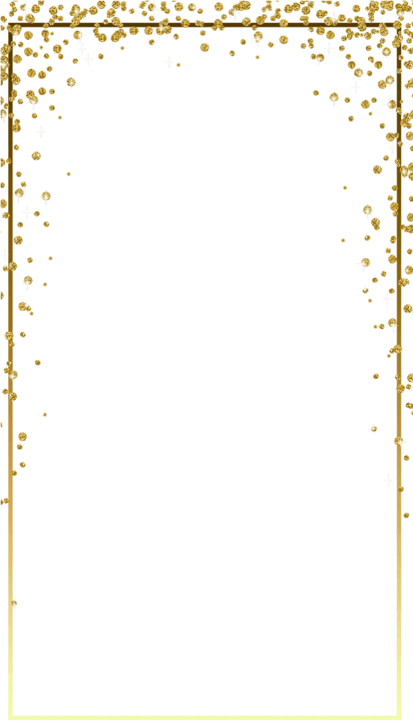 Golden Glitter Arch Border PNG Transparent Background