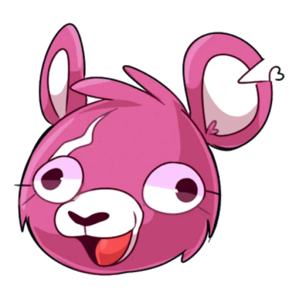 Cute Pink Cartoon Bear Llama Face PNG