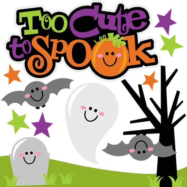 Too Cute to Spook Halloween Graphic PNG