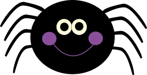 Happy Cartoon Spider PNG Transparent Background