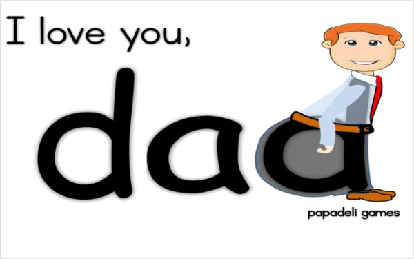 I Love You Dad Cartoon Illustration PNG