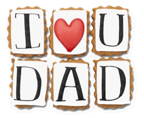 I Love You Dad Cookies PNG Transparent Background