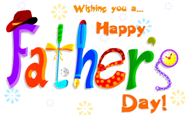 Happy Father's Day Creative Text PNG