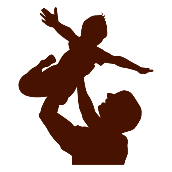 Parent Lifting Child Silhouette PNG Transparent Background