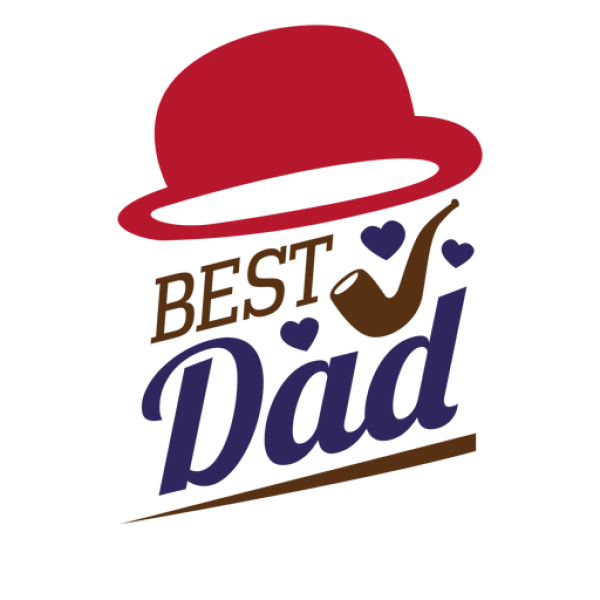Best Dad Red Hat Pipe Graphic PNG