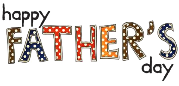 Happy Father's Day Polka Dot Text PNG