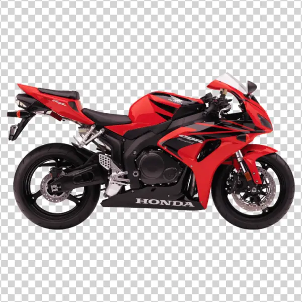 Red Honda CBR Motorcycle PNG Transparent Background