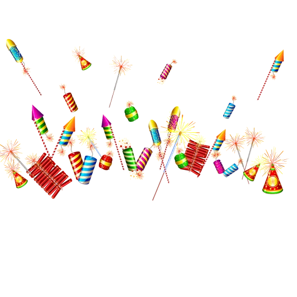 Colorful Festival Fireworks and Crackers PNG