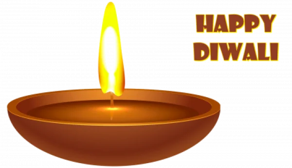 Happy Diwali Diya Lamp PNG Transparent Background