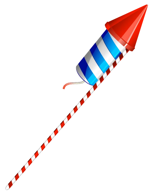 Festive Firework Rocket PNG Transparent Background