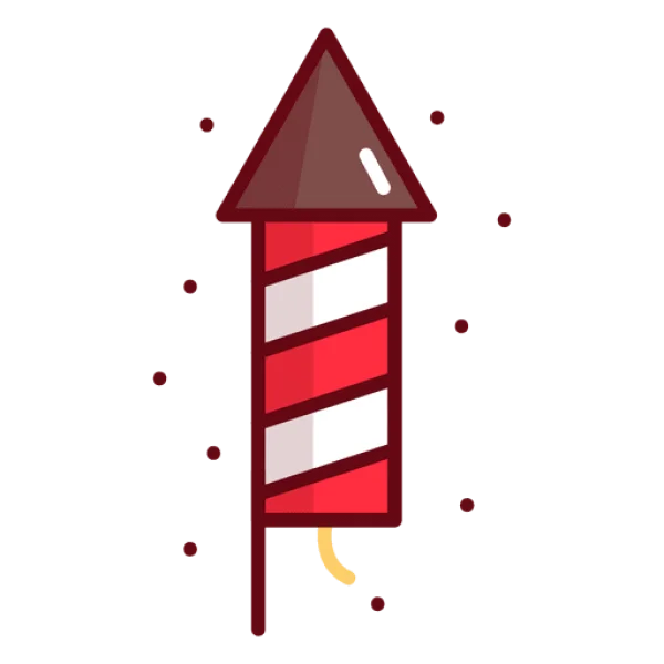 Firework Rocket PNG Transparent Background