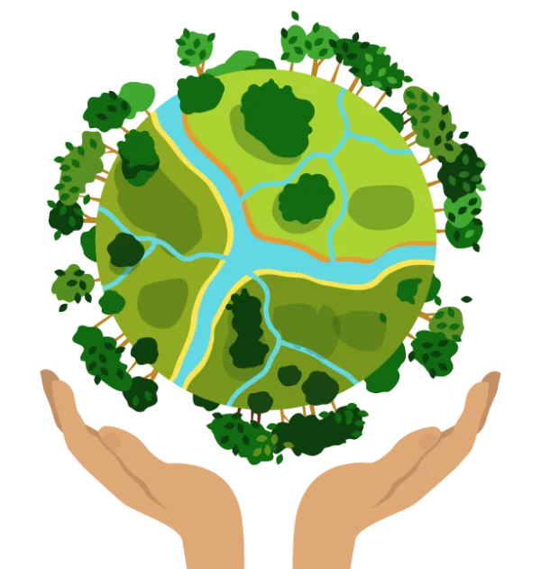 Hands Holding Earth Globe PNG Transparent Background