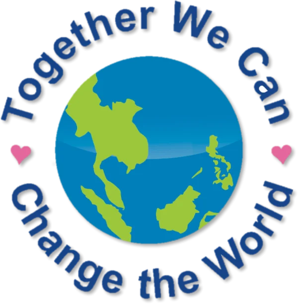 Together We Can Change the World Globe Icon PNG