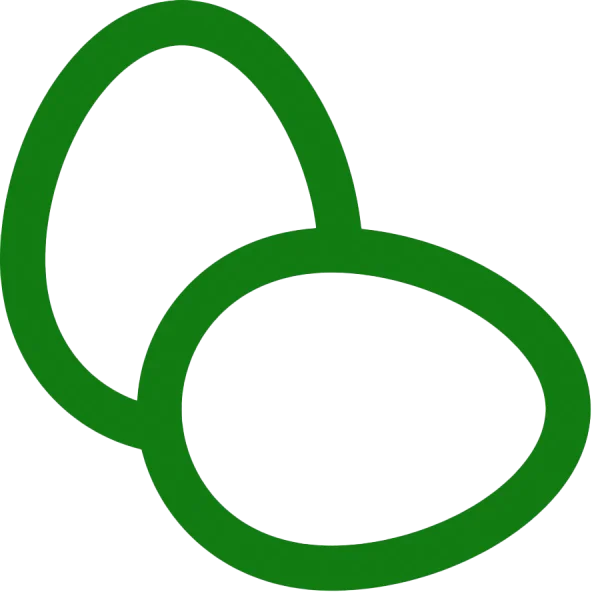 Intertwined Green Oval Shapes PNG Transparent Background