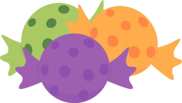 Colorful Polka Dot Candies PNG Transparent Background