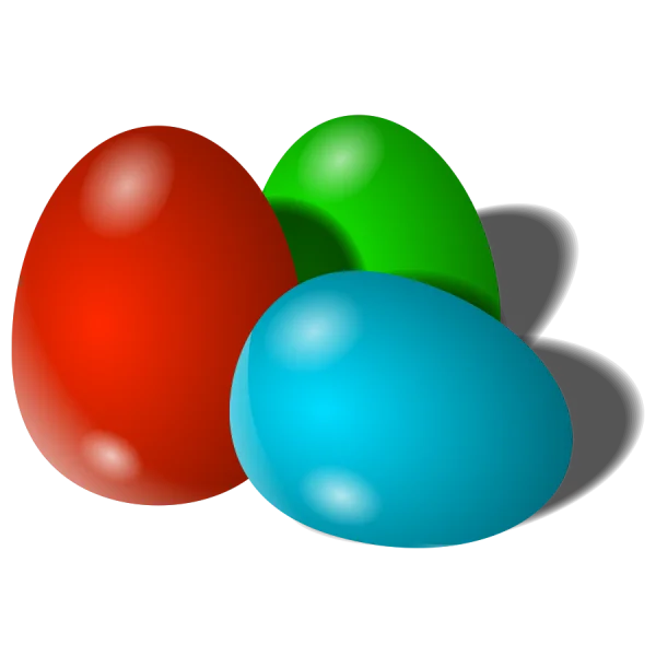 Colorful Glossy Eggs PNG Transparent Background