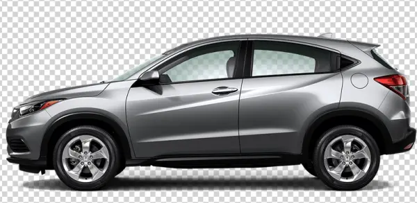 Silver Honda HR-V Crossover SUV PNG Transparent Background