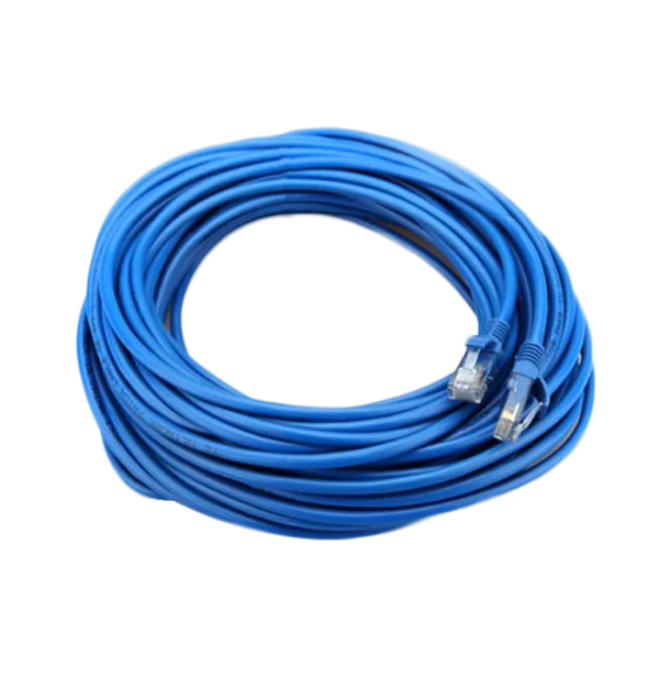 Blue Ethernet Cable Coil PNG Transparent Background