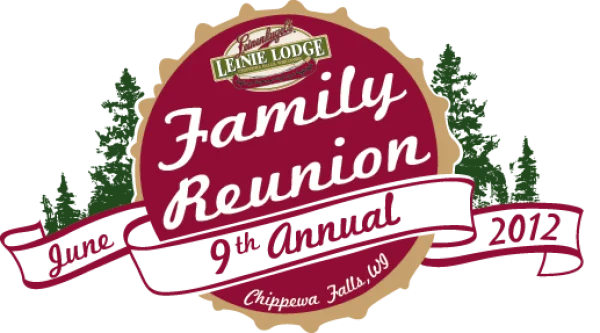 Leinie Lodge Family Reunion 9th Annual 2012 Logo PNG