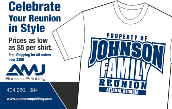 Johnson Family Reunion T-Shirt Design PNG
