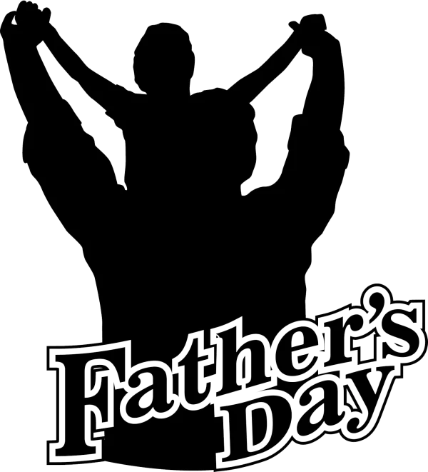 Father and Child Father's Day Silhouette PNG