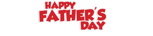 Happy Father's Day Text PNG Transparent Background