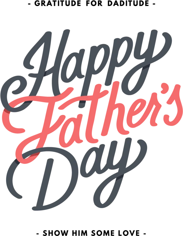 Happy Father's Day Script Text PNG