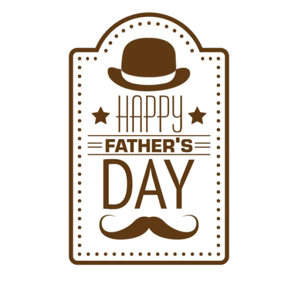 Happy Father's Day Label PNG Transparent Background