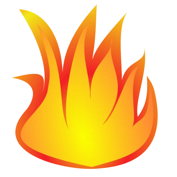 Stylized Fire Flames PNG Transparent Background