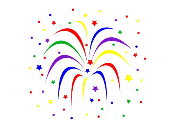 Colorful Fireworks Explosion PNG Transparent Background