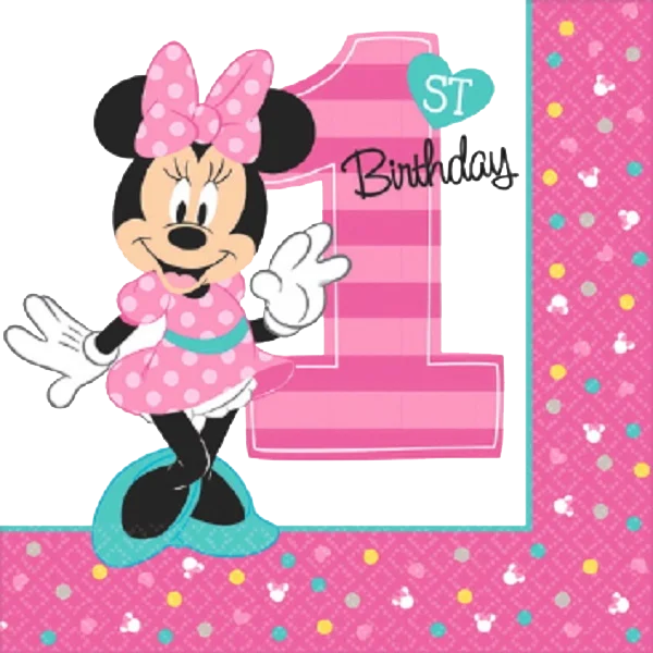 Minnie Mouse 1st Birthday Celebration PNG