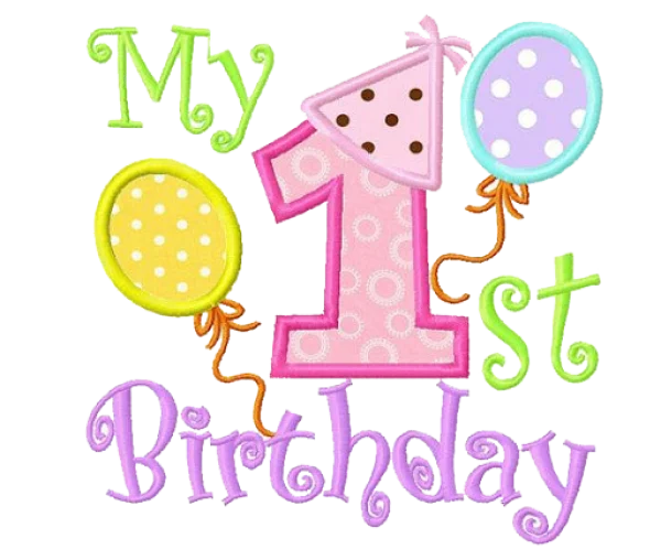 My 1st Birthday Celebration PNG