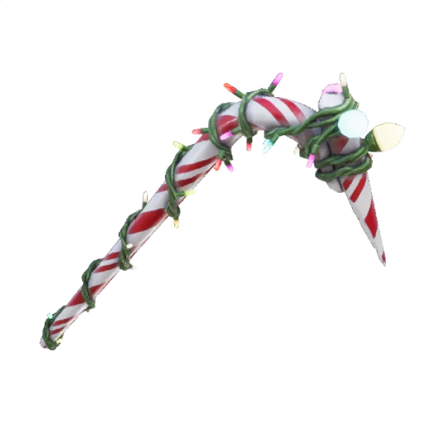 Festive Candy Cane Pickaxe PNG
