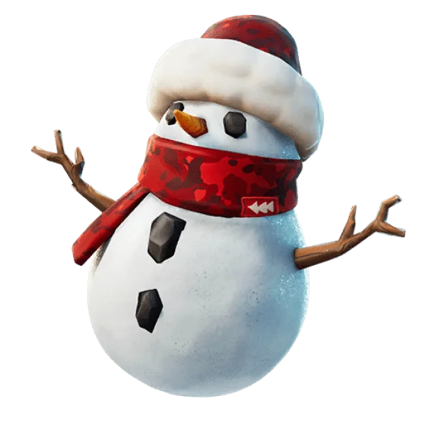 Cute Snowman with Red Scarf and Hat PNG