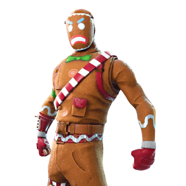 Gingerbread Man Fortnite Character PNG Transparent Background