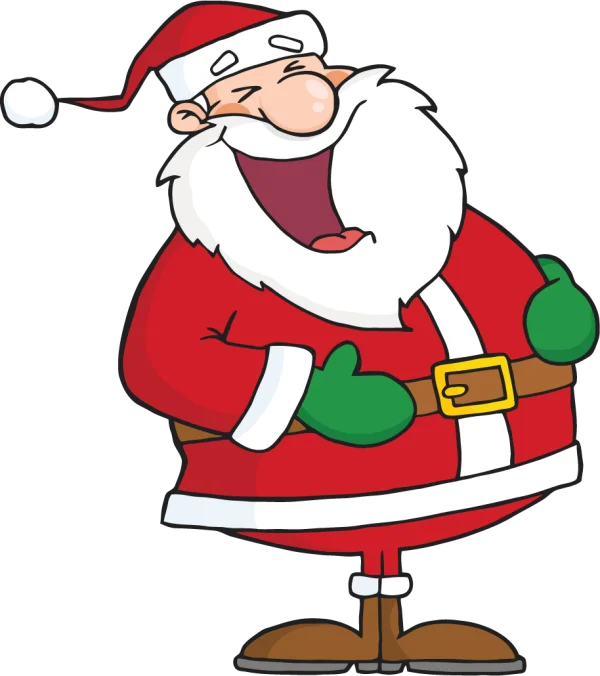 Laughing Santa Claus Cartoon PNG Transparent Background