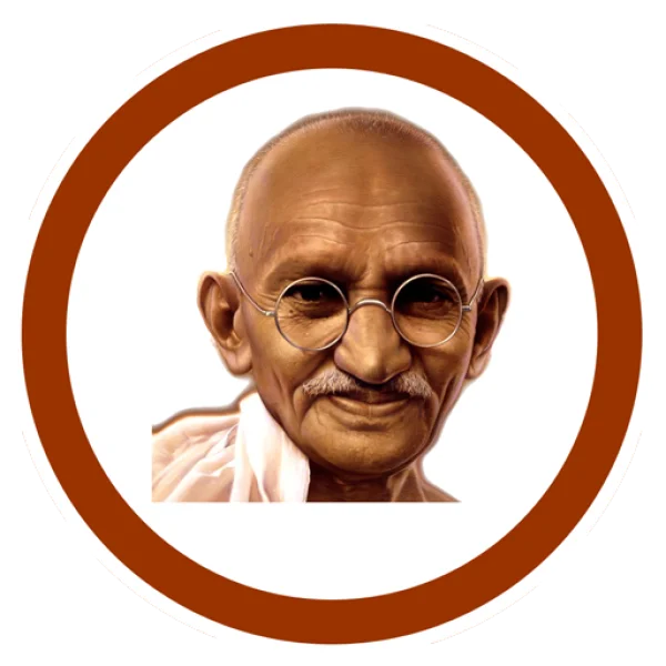 Mahatma Gandhi Circular Portrait PNG
